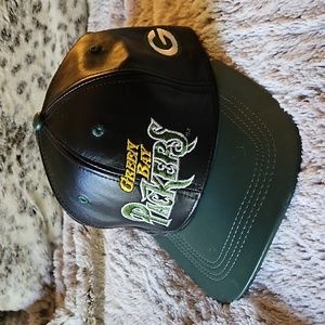 Vintage leather Greenbay Packers hat